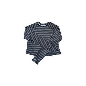 ⭐D2 Shade & Shore Rash Guard Womens Black Striped Long Sleeve UPF 50 Small